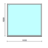 Fix ablak.  160x150 cm (Rendelhető méretek: szélesség 155-164 cm, magasság 145-154 cm.)   Green 76 profilból