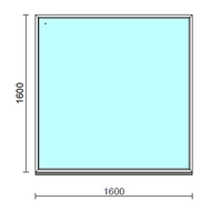 Fix ablak.  160x160 cm (Rendelhető méretek: szélesség 155-164 cm, magasság 155-164 cm.)   Green 76 profilból