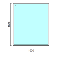Fix ablak.  160x190 cm (Rendelhető méretek: szélesség 155-164 cm, magasság 185-194 cm.) Deluxe A85 profilból