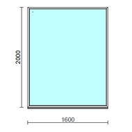 Fix ablak.  160x200 cm (Rendelhető méretek: szélesség 155-164 cm, magasság 195-204 cm.)  New Balance 85 profilból