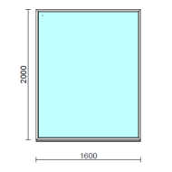 Fix ablak.  160x200 cm (Rendelhető méretek: szélesség 155-164 cm, magasság 195-204 cm.) Deluxe A85 profilból