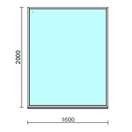 Fix ablak.  160x200 cm (Rendelhető méretek: szélesség 155-164 cm, magasság 195-204 cm.) Deluxe A85 profilból