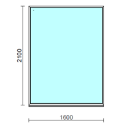 Fix ablak.  160x210 cm (Rendelhető méretek: szélesség 155-164 cm, magasság 205-214 cm.) Deluxe A85 profilból