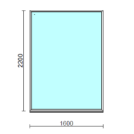 Fix ablak.  160x220 cm (Rendelhető méretek: szélesség 155-164 cm, magasság 215-224 cm.) Deluxe A85 profilból