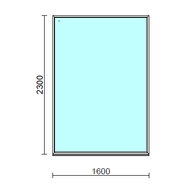 Fix ablak.  160x230 cm (Rendelhető méretek: szélesség 155-160 cm, magasság 225-230 cm.)   Green 76 profilból