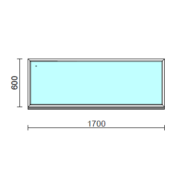 Fix ablak.  170x 60 cm (Rendelhető méretek: szélesség 165-174 cm, magasság 55-64 cm.)   Green 76 profilból