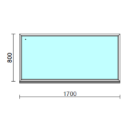 Fix ablak.  170x 80 cm (Rendelhető méretek: szélesség 165-174 cm, magasság 75-84 cm.) Deluxe A85 profilból