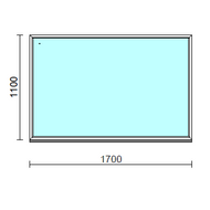 Fix ablak.  170x110 cm (Rendelhető méretek: szélesség 165-174 cm, magasság 105-114 cm.)  New Balance 85 profilból
