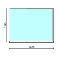 Fix ablak.  170x130 cm (Rendelhető méretek: szélesség 165-174 cm, magasság 125-134 cm.) Deluxe A85 profilból