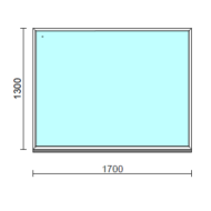 Fix ablak.  170x130 cm (Rendelhető méretek: szélesség 165-174 cm, magasság 125-134 cm.)   Green 76 profilból