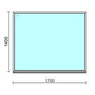 Fix ablak.  170x140 cm (Rendelhető méretek: szélesség 165-174 cm, magasság 135-144 cm.) Deluxe A85 profilból
