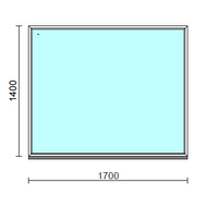 Fix ablak.  170x140 cm (Rendelhető méretek: szélesség 165-174 cm, magasság 135-144 cm.)   Optima 76 profilból