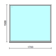 Fix ablak.  170x150 cm (Rendelhető méretek: szélesség 165-174 cm, magasság 145-154 cm.) Deluxe A85 profilból