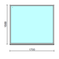 Fix ablak.  170x150 cm (Rendelhető méretek: szélesség 165-174 cm, magasság 145-154 cm.) Deluxe A85 profilból