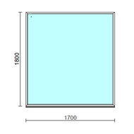 Fix ablak.  170x180 cm (Rendelhető méretek: szélesség 165-174 cm, magasság 175-184 cm.)   Green 76 profilból