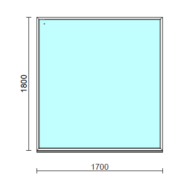 Fix ablak.  170x180 cm (Rendelhető méretek: szélesség 165-174 cm, magasság 175-184 cm.) Deluxe A85 profilból