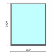 Fix ablak.  170x200 cm (Rendelhető méretek: szélesség 165-174 cm, magasság 195-204 cm.) Deluxe A85 profilból