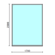 Fix ablak.  170x230 cm (Rendelhető méretek: szélesség 165-170 cm, magasság 225-230 cm.)   Green 76 profilból