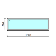 Fix ablak.  180x 50 cm (Rendelhető méretek: szélesség 175-184 cm, magasság 50-54 cm.)   Green 76 profilból