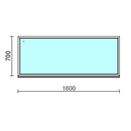 Fix ablak.  180x 70 cm (Rendelhető méretek: szélesség 175-184 cm, magasság 65-74 cm.) Deluxe A85 profilból