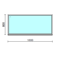 Fix ablak.  180x 80 cm (Rendelhető méretek: szélesség 175-184 cm, magasság 75-84 cm.)   Green 76 profilból