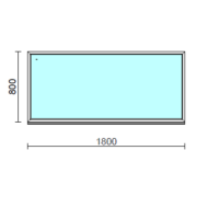 Fix ablak.  180x 80 cm (Rendelhető méretek: szélesség 175-184 cm, magasság 75-84 cm.)   Optima 76 profilból