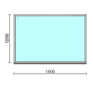 Fix ablak.  180x120 cm (Rendelhető méretek: szélesség 175-184 cm, magasság 115-124 cm.)   Green 76 profilból