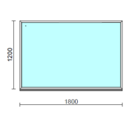 Fix ablak.  180x120 cm (Rendelhető méretek: szélesség 175-184 cm, magasság 115-124 cm.) Deluxe A85 profilból