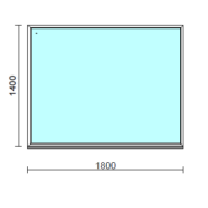 Fix ablak.  180x140 cm (Rendelhető méretek: szélesség 175-184 cm, magasság 135-144 cm.) Deluxe A85 profilból