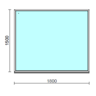Fix ablak.  180x150 cm (Rendelhető méretek: szélesség 175-184 cm, magasság 145-154 cm.)   Green 76 profilból