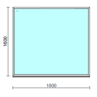 Fix ablak.  180x160 cm (Rendelhető méretek: szélesség 175-184 cm, magasság 155-164 cm.)   Optima 76 profilból