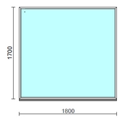 Fix ablak.  180x170 cm (Rendelhető méretek: szélesség 175-184 cm, magasság 165-174 cm.)   Green 76 profilból