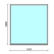 Fix ablak.  180x190 cm (Rendelhető méretek: szélesség 175-184 cm, magasság 185-194 cm.)   Green 76 profilból