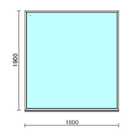 Fix ablak.  180x190 cm (Rendelhető méretek: szélesség 175-184 cm, magasság 185-194 cm.) Deluxe A85 profilból