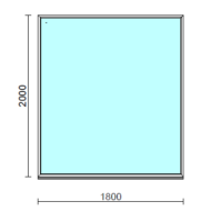 Fix ablak.  180x200 cm (Rendelhető méretek: szélesség 175-184 cm, magasság 195-204 cm.) Deluxe A85 profilból