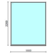 Fix ablak.  180x220 cm (Rendelhető méretek: szélesség 175-184 cm, magasság 215-224 cm.)   Green 76 profilból