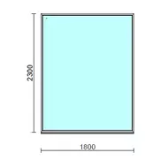 Fix ablak.  180x230 cm (Rendelhető méretek: szélesség 175-180 cm, magasság 225-230 cm.)  New Balance 85 profilból