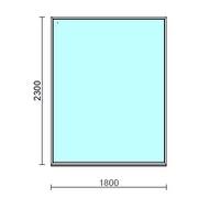 Fix ablak.  180x230 cm (Rendelhető méretek: szélesség 175-180 cm, magasság 225-230 cm.) Deluxe A85 profilból
