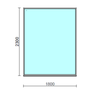 Fix ablak.  180x230 cm (Rendelhető méretek: szélesség 175-180 cm, magasság 225-230 cm.)   Green 76 profilból