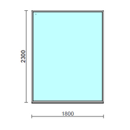 Fix ablak.  180x230 cm (Rendelhető méretek: szélesség 175-180 cm, magasság 225-230 cm.)  New Balance 85 profilból