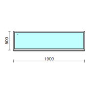 Fix ablak.  190x 50 cm (Rendelhető méretek: szélesség 185-194 cm, magasság 50-54 cm.) Deluxe A85 profilból