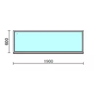 Fix ablak.  190x 60 cm (Rendelhető méretek: szélesség 185-194 cm, magasság 55-64 cm.)   Green 76 profilból