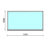 Fix ablak.  190x100 cm (Rendelhető méretek: szélesség 185-194 cm, magasság 95-104 cm.) Deluxe A85 profilból