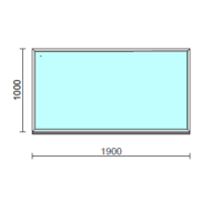 Fix ablak.  190x100 cm (Rendelhető méretek: szélesség 185-194 cm, magasság 95-104 cm.) Deluxe A85 profilból