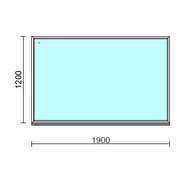 Fix ablak.  190x120 cm (Rendelhető méretek: szélesség 185-194 cm, magasság 115-124 cm.) Deluxe A85 profilból