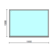 Fix ablak.  190x130 cm (Rendelhető méretek: szélesség 185-194 cm, magasság 125-134 cm.) Deluxe A85 profilból