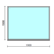 Fix ablak.  190x150 cm (Rendelhető méretek: szélesség 185-194 cm, magasság 145-154 cm.) Deluxe A85 profilból