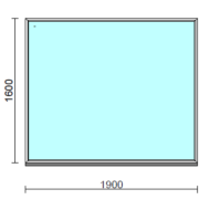 Fix ablak.  190x160 cm (Rendelhető méretek: szélesség 185-194 cm, magasság 155-164 cm.) Deluxe A85 profilból