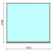 Fix ablak.  190x170 cm (Rendelhető méretek: szélesség 185-194 cm, magasság 165-174 cm.)   Green 76 profilból