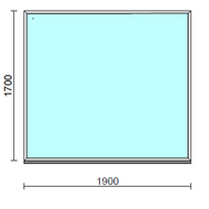Fix ablak.  190x170 cm (Rendelhető méretek: szélesség 185-194 cm, magasság 165-174 cm.)   Green 76 profilból